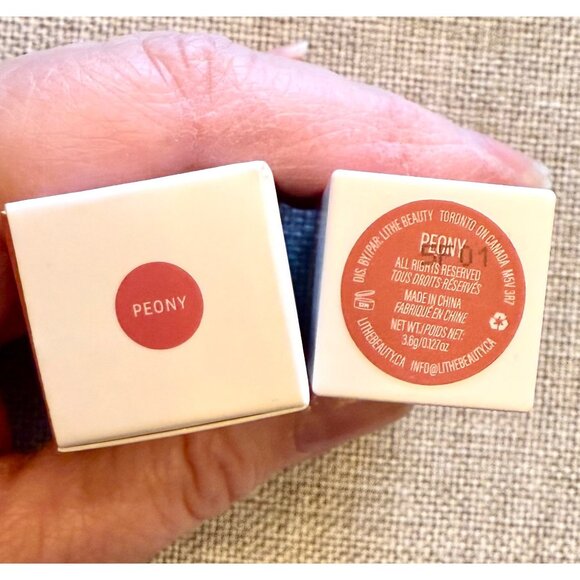 Lithe Nourish and Glow Lipstick Peony Full Size 3g Neutral Pink Hydrating Satin - Picture 3 of 11